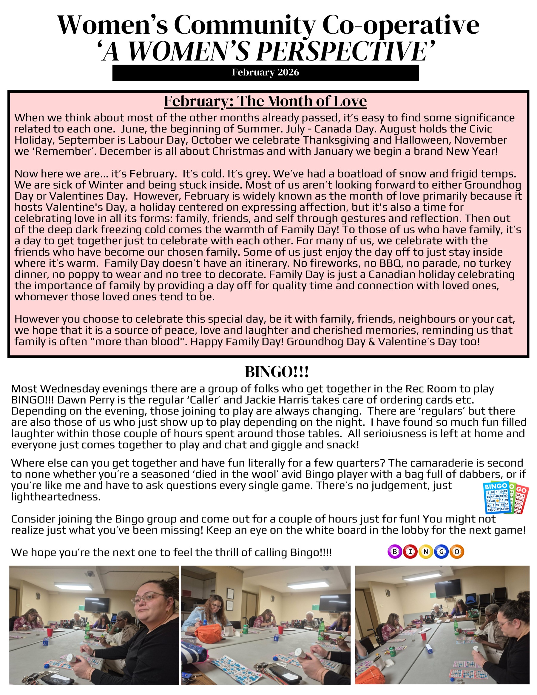 Women’s Community Co-operative – Co-op News